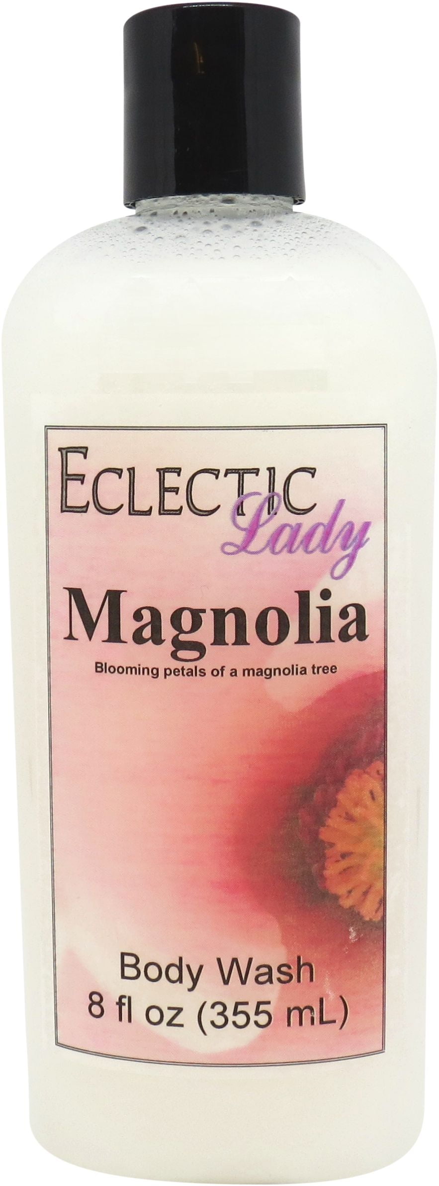 Magnolia Body Wash by Eclectic Lady, Liquid Shower Gel for Women and Men, 8 Ounces