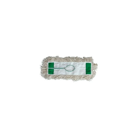 Industrial Dust Mop Head, 4 Ply White Cotton Yarn, 24 x 5