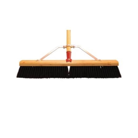 Magnolia Brush Assembled 24 Brown Plastic Garage Broom