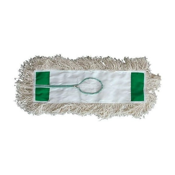 Industrial Dust Mop Head, White Absorbent Cotton Yarn, 48 in x 5 in