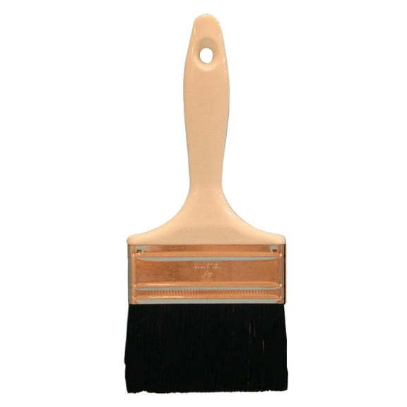 Magnolia Brush Industrial Paint Brushes, 4 in Wide, 2 1/4 in Trim, Black Bristle, Wood Handle