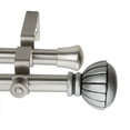 thumbnail image 1 of Magnolia Double Curtain Rod 120-170 inch - Satin Nickel, 1 of 2