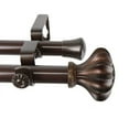 thumbnail image 1 of Magnolia Double Curtain Rod 66-120 inch - Cocoa, 1 of 2