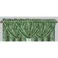thumbnail image 1 of Magnolia Floral Jacquard Rod Pocket Window Valance, Hunter Green, 50x37 Inches, 1 of 1