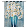 thumbnail image 1 of Magnolia Flower Vintage Wood Grain Window Curtains Bedroom Kitchen Drapes Panel Curtains for Living Room Christmas Home Decor, 1 of 6