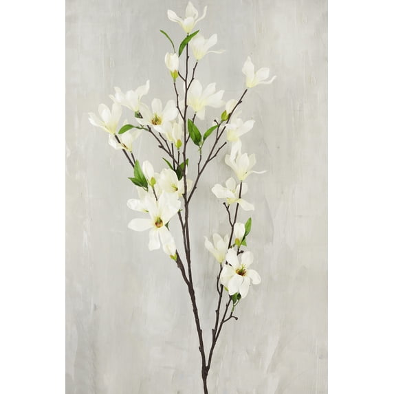 Magnolia Flowering Branches Cream Flowers 44 inches