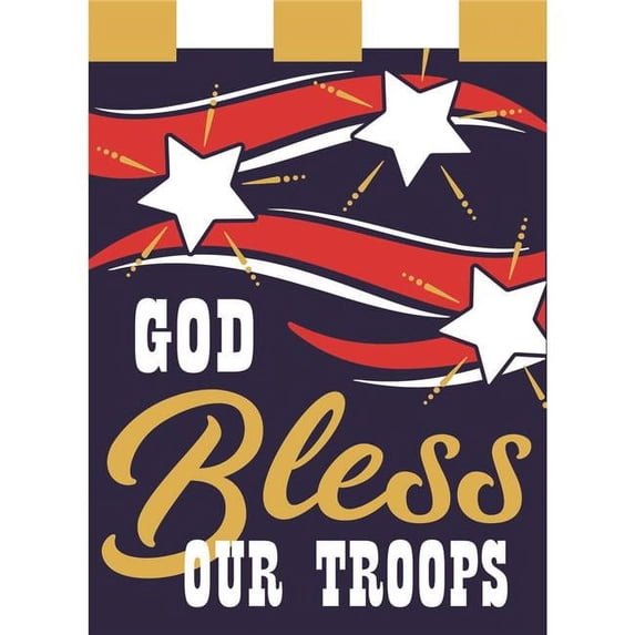 Magnolia Garden Flags 13 x 18 in. Support Our Troops Polyester Garden Flag