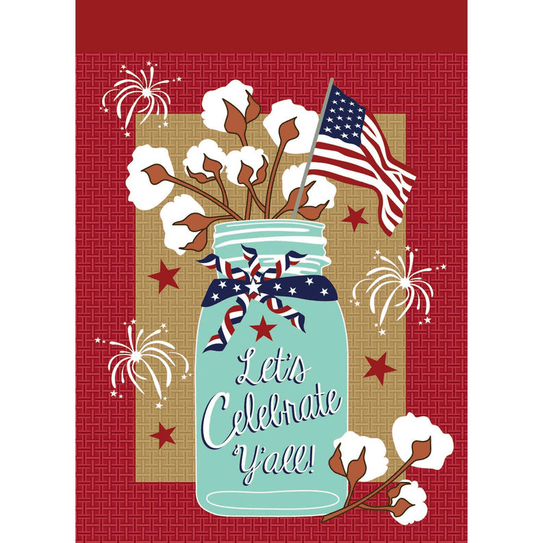 Red and Blue Patriotic Polyester Garden Flag 18" x 13"