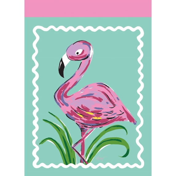 Magnolia Garden Flags M010051 13 x 18 in. Flamingo Polyester Garden Flag
