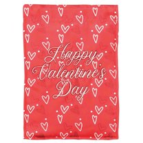 Magnolia Garden Happy Valentine's Day Red Hearts 13 x 18 Inch Polyester Garden Flag