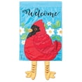 thumbnail image 1 of Magnolia Garden Welcome Cardinal 13 x 24 Inch Polyester Crazy Legs Garden Flag, 1 of 2