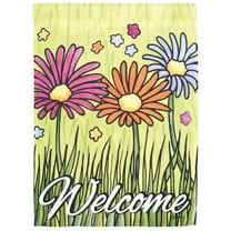 Magnolia Garden Welcome Colored Daisies 30 x 44 Inch Polyester Garden Flag