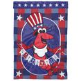thumbnail image 1 of Magnolia Gardens M011396 13 x 18 in. Double Applique Happy 4th Crawfish Polyester & Print Garden Flag, 1 of 1