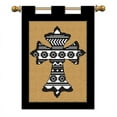 thumbnail image 1 of Magnolia Gardens 1815 13 x 18 in. Burlap Aztec Cross Burlap Everyday Garden Flag, 1 of 3