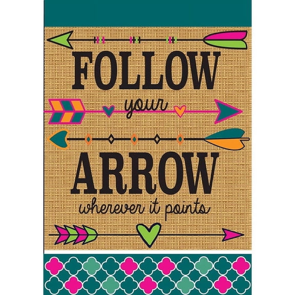Magnolia Gardens 1957 13 x 18 in. Double Applique Follow Your Arrow Garden Flag