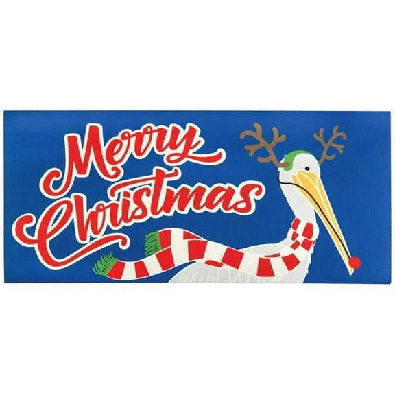Magnolia Gardens DM011715 9.75 x 21.875 in. Red Nose Pelican Insert Doormat