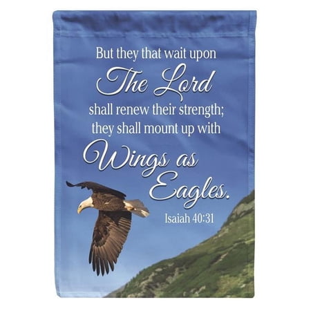 Magnolia Gardens Eagle Flag 13" x 18" Polyester Outdoor Flag