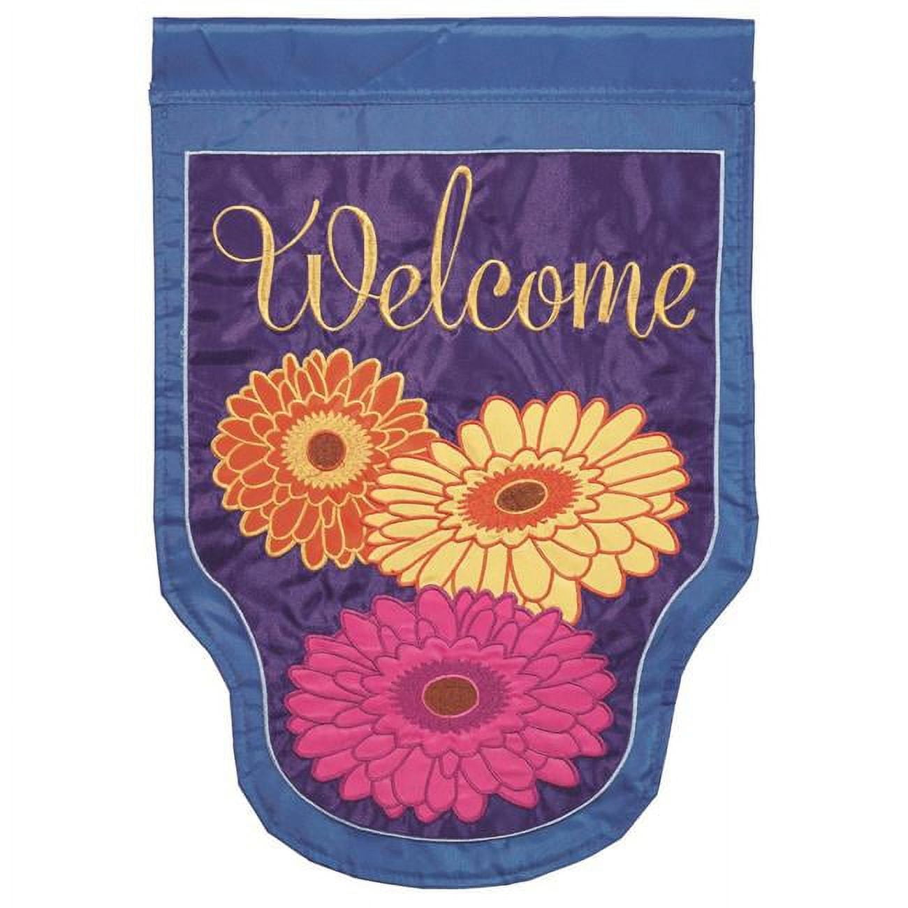 Large Multicolor Polyester Welcome Garden Flag