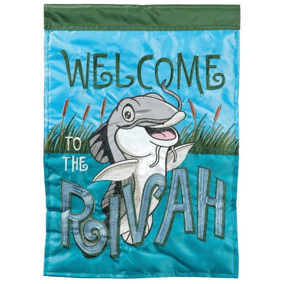 Magnolia Gardens M001535 29 x 42 in. Welcome to the Riviah Polyester Flag - Large