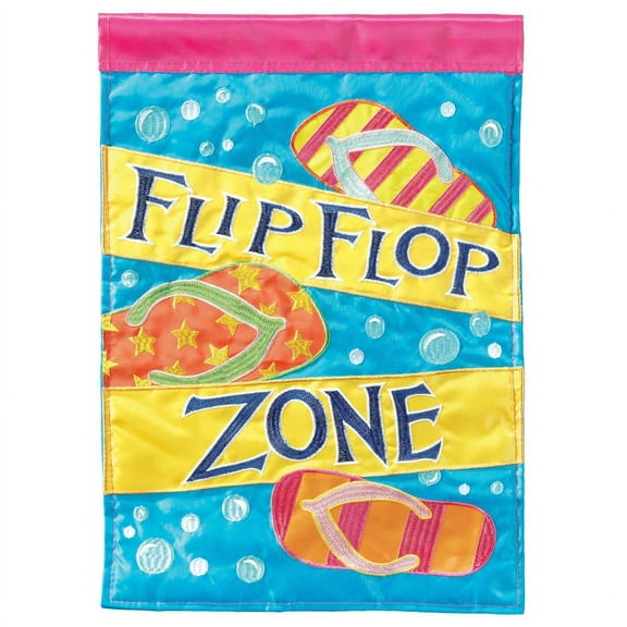 Magnolia Gardens M001540 29 x 42 in. Flip Flop Zone Polyester Flag - Large