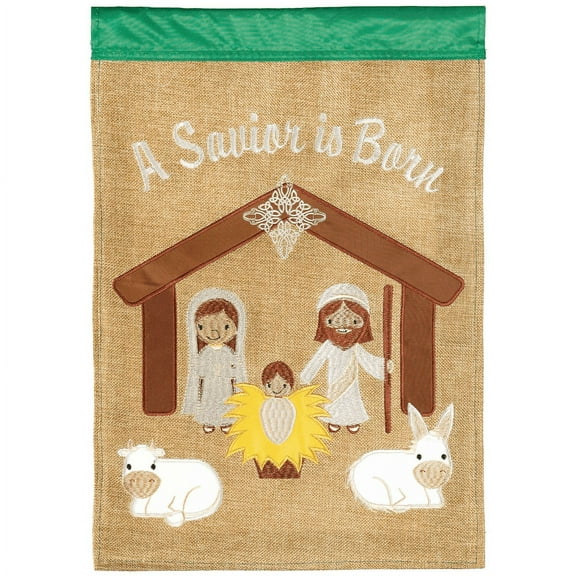 Magnolia Gardens M001646 29 x 42 in. Nativity Polyester Flag - Large