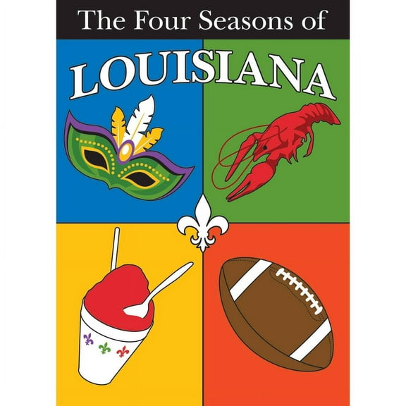 Magnolia Gardens M011059 13 x 18 in. Double Applique Louisiana Four Seasons Polyester Garden Flag