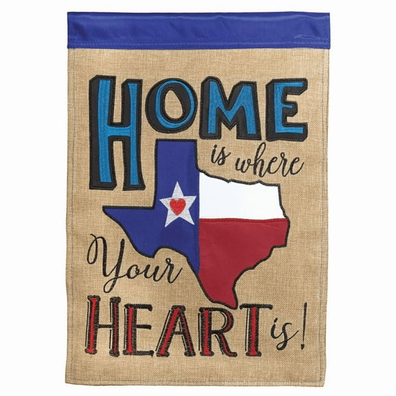 Magnolia Gardens M011261 13 x 18 in. Texas Heart Applique Garden Flag
