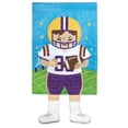 thumbnail image 1 of Magnolia Gardens M011278 13 x 18 in. Football Purple & Gold Applique Garden Flag, 1 of 1