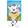 thumbnail image 1 of Magnolia Gardens M011287 13 x 24 in. Double Applique Dog Welcome Polyester Garden Flag, 1 of 2