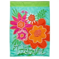 Magnolia Gardens M011309 13 x 18 in. Welcome Summer Floral Polyester Garden Flag
