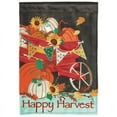 thumbnail image 1 of Magnolia Gardens M011435 13 x 18 in. Cart Happy Harvest Double Applique Garden Flag, 1 of 1