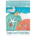 thumbnail image 1 of Magnolia Gardens M011457 13 x 18 in. Coastal Fall Pumpkins Double Applique Garden Flag, 1 of 1