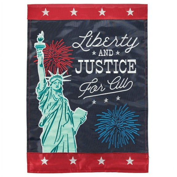 Magnolia Gardens M011519 13 x 18 in. Liberty Justic for All Polyester Printed Garden Flag