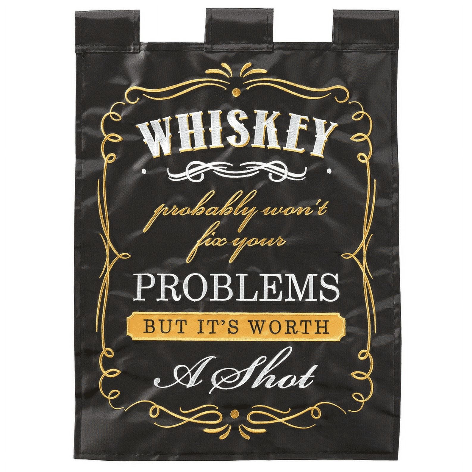 マナーガーデン Magnolia Gardens M011572 13 x 18 in. Whiskey Won T Fix Polyester