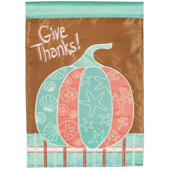 Magnolia Gardens M011643 13 x 18 in. Coastal Thanksgiving Polyester Garden Flag