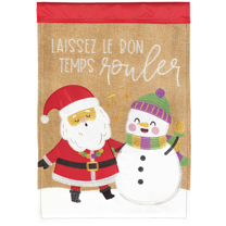 Magnolia Gardens M011694 13 x 18 in. Mardi Gras Santa Garden Flag