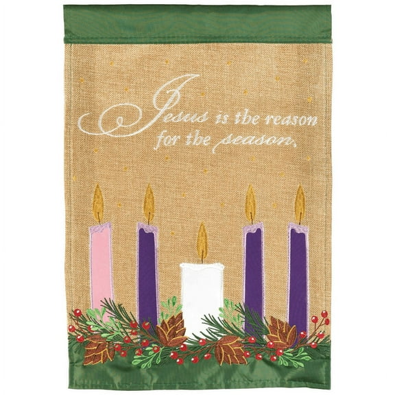 Magnolia Gardens M011711 13 x 18 in. Jesus Is The Reason Burlap Garden Flag