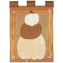 Magnolia Gardens M011718 13 x 18 in. Sweater Pumpkin Stack Burlap Garden Flag