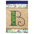 thumbnail image 1 of Magnolia Gardens M030074 13 x 18 in. Double Applique Monogram B Spring Burlap & Print Garden Flag, 1 of 1