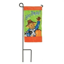 Magnolia Gardens M040075 4 x 8.5 in. Scarecrow Mini Double Applique Garden Flag with Stand