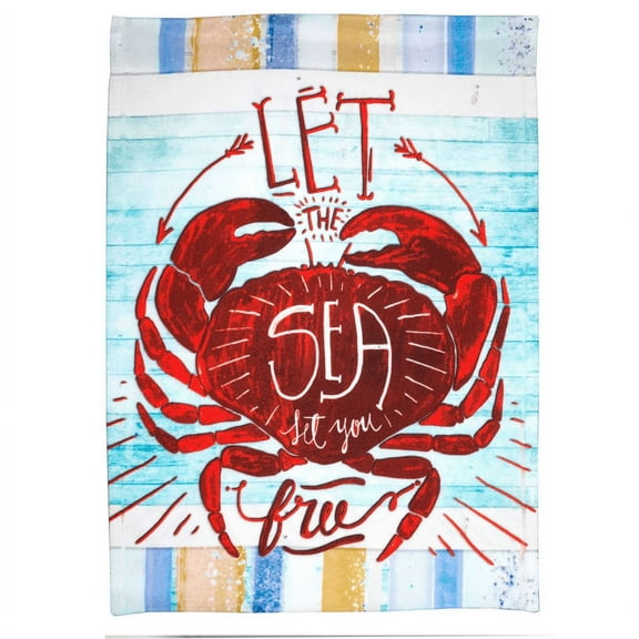 Magnolia Gardens M080095 13 x 18 in. Let The Sea Free Print Garden Flag