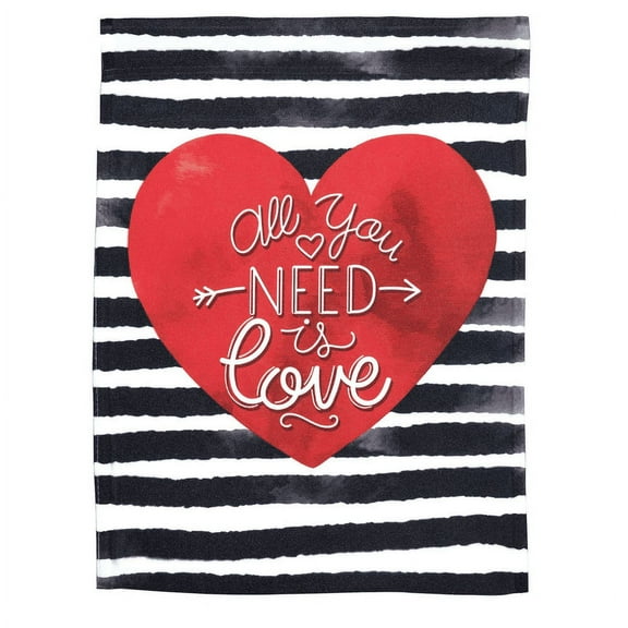 Magnolia Gardens M080100 13 x 18 in. Print All You Need Is Love Polyester Garden Flag