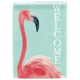 thumbnail image 1 of Magnolia Gardens M080159 13 x 18 in. Welcome Flamingo Print Garden Flag, 1 of 2