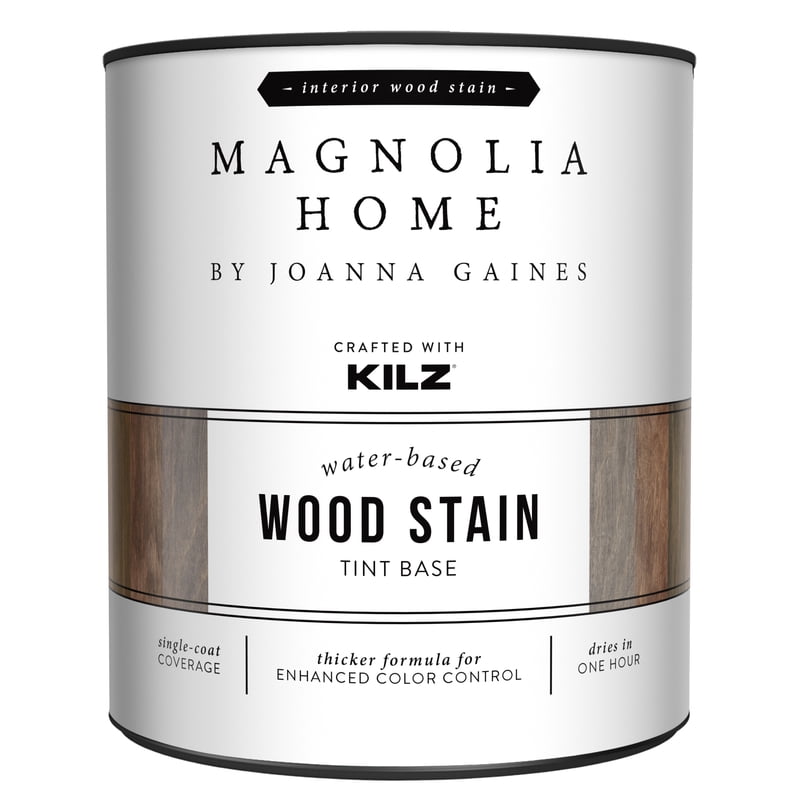 Magnolia Home by Joanna Gaines Kilz Transparent Flat Clear Water-Based Acrylic Wood Stain 1 qt