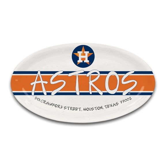 Magnolia Lane Astros Oval Platter, 12.25-Inch, Melamine, Multicolor