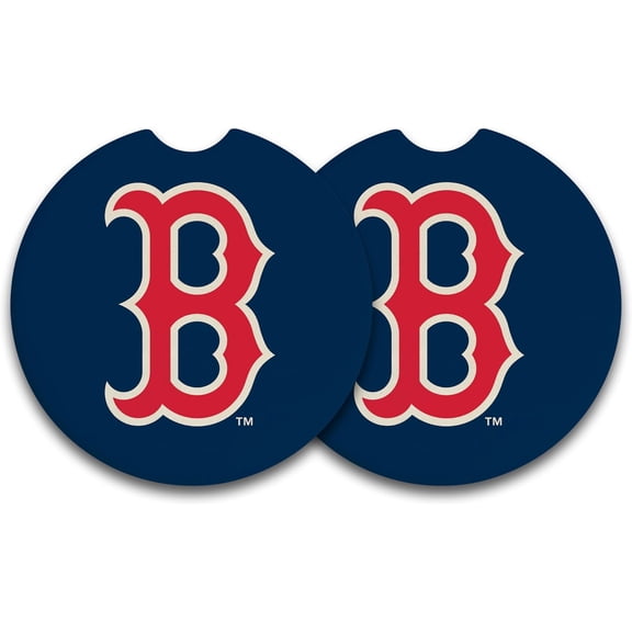 Magnolia Lane Red SOX Car Coasters, 2.67-Inch, Blue, Set of 2