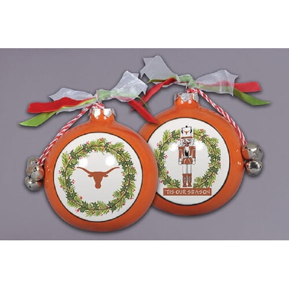Magnolia Lane Texas Nutcracker Ornament with Ribbon, 3.5-inch Diameter, Bells and Gift Box, Home, Home Dcor
