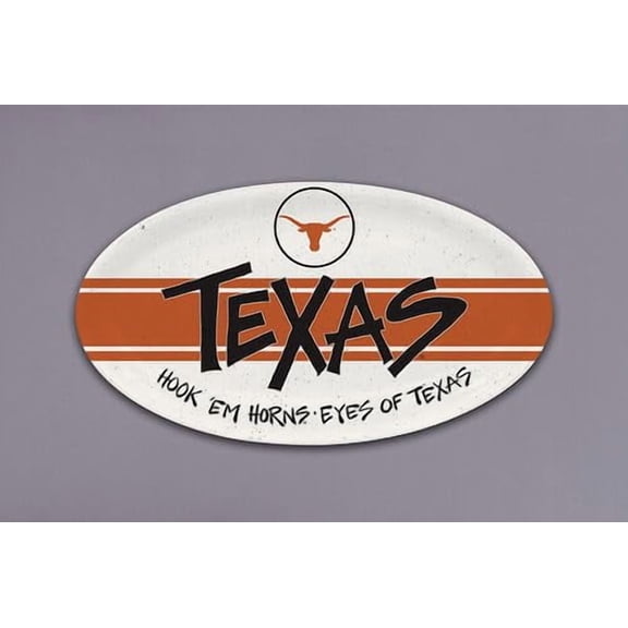 Magnolia Lane Texas Plate, 12.25-inch Length, Oval, Kitchen, Kitchen Accessories