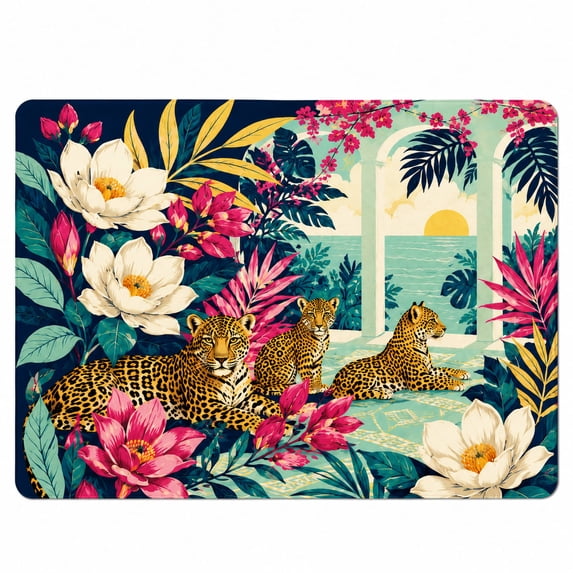 Leopard Print Texture Rug Magnolia Leopard Rectangle Rug for Sunroom Boho All-Season - Walmart.com