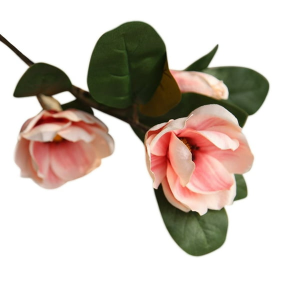 Magnolia Long Branch Flower Arrangement Artificial Flower Dy1-1131 Peach Pink - Artificial Fake Flowers Leaf Magnolia Floral Wedding Bouquet Party Home Decor Pk